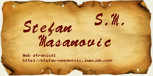 Stefan Mašanović vizit kartica